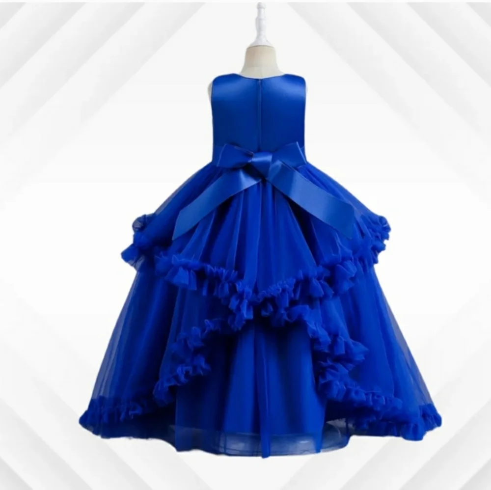 Girls elegant sleeveless sequin princess dress